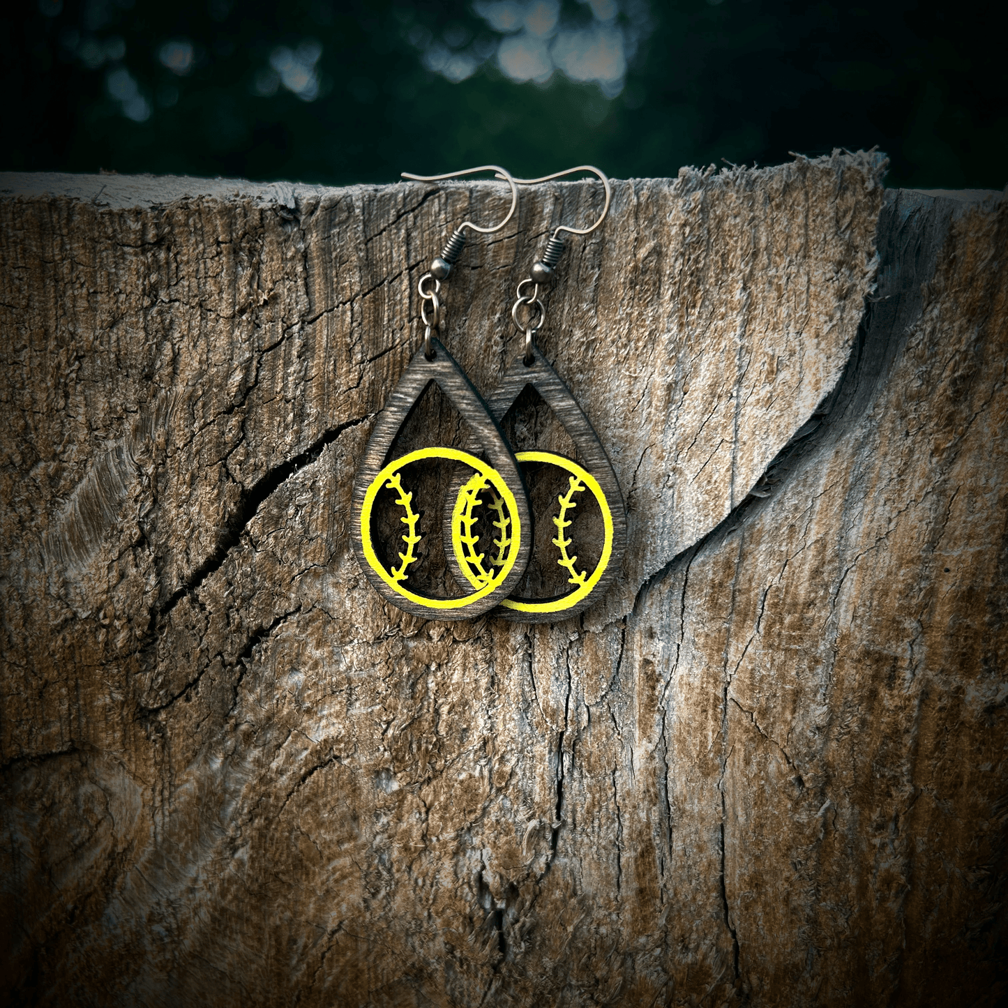 Teardrop Softball Earrings