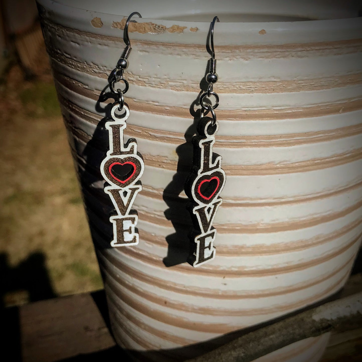 LOVE Heart Earrings