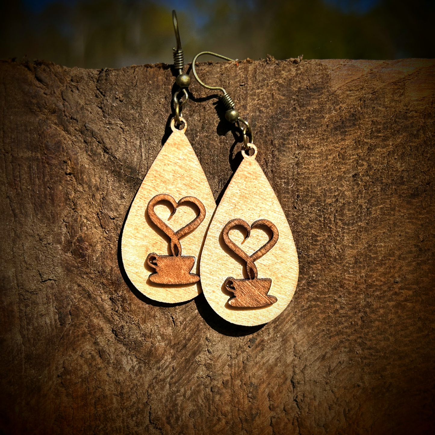 Teardrop Earrings with Teacup/Coffee cup