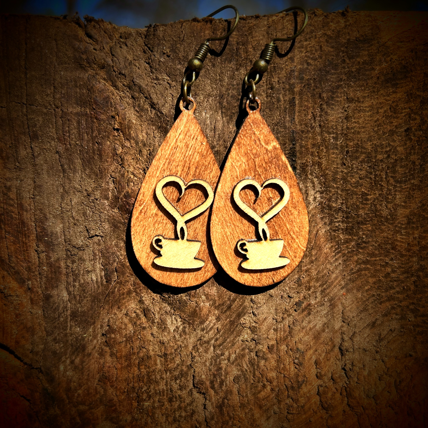 Teardrop Earrings with Teacup/Coffee cup